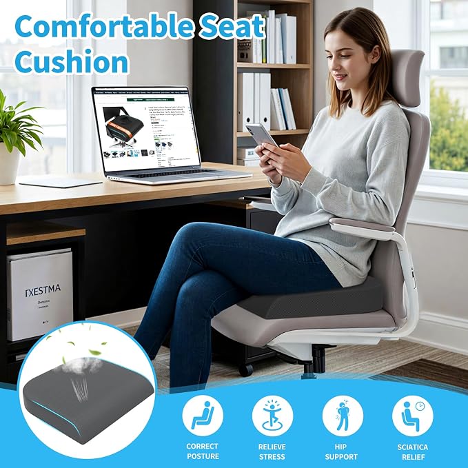 TranquilRelax 2XL Seat Cushion, Memory Foam Cushion - Image 7