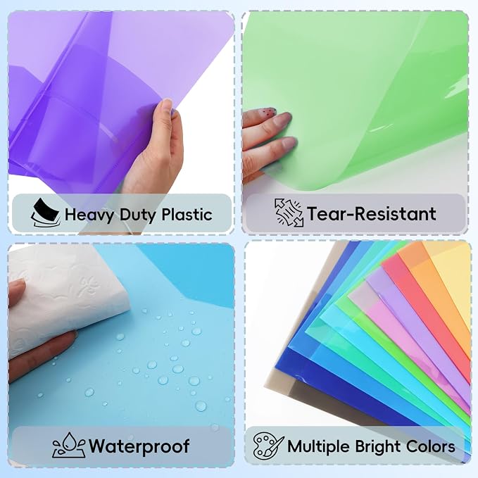 50 Pack Plastic Folders with 2 Pockets, Letter Size, 12 Colors | Polypropylene - Image 5