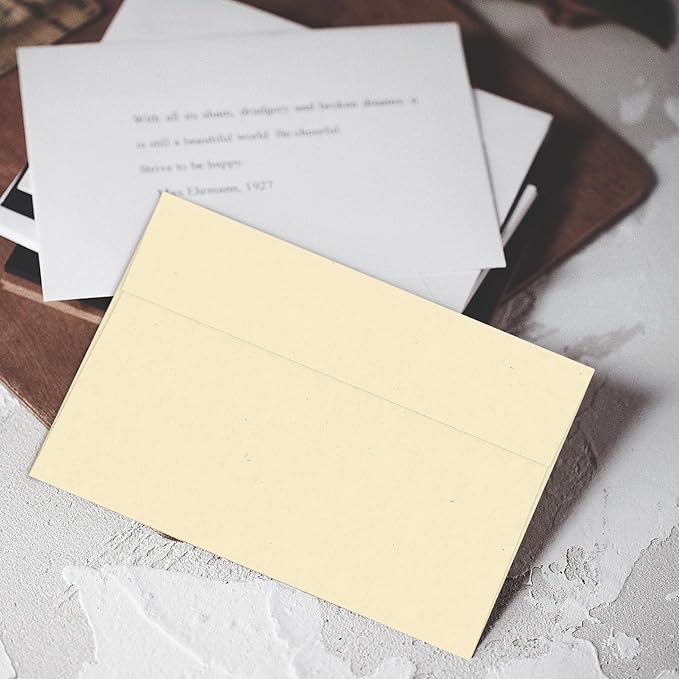 A7 Ivory Envelopes 100 Pack, Goefun 5x7 Self Seal Cream Envelopes - Image 3