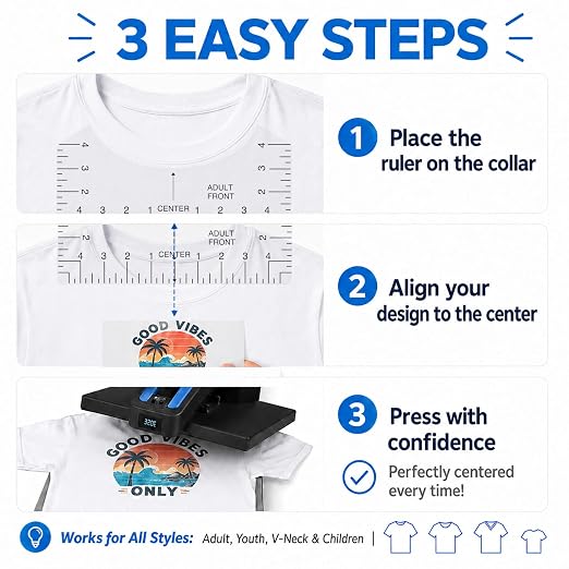 10 PCS Tshirt-Ruler Guide, T-Shirt Measurement Tools - Image 4