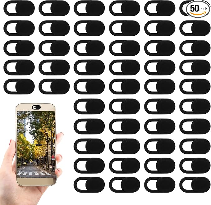 50 Pcs Webcam Cover Slide, 0.023 Inch Ultra-Thin Universal Laptop Camera Cover by Unknown
