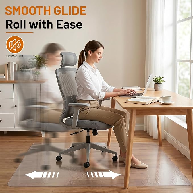 Office Chair Mat for Hardwood Floors 36" x 48", Heavy Duty Plastic Chair Mat - Image 4