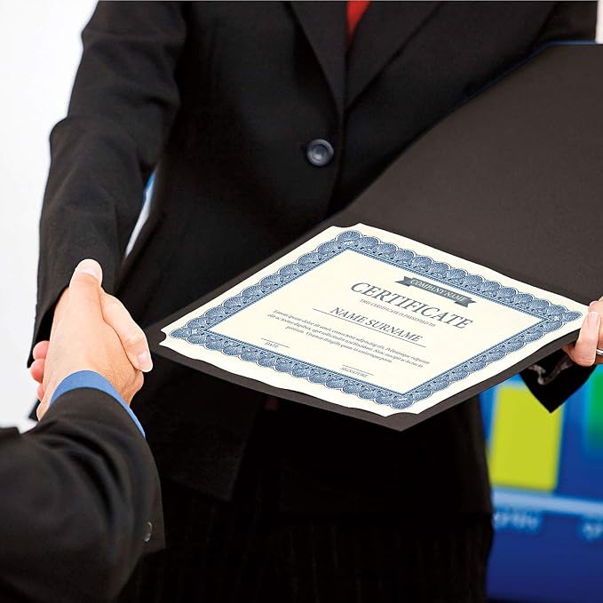 Classic Black & Gold Certificate Folders - Image 5