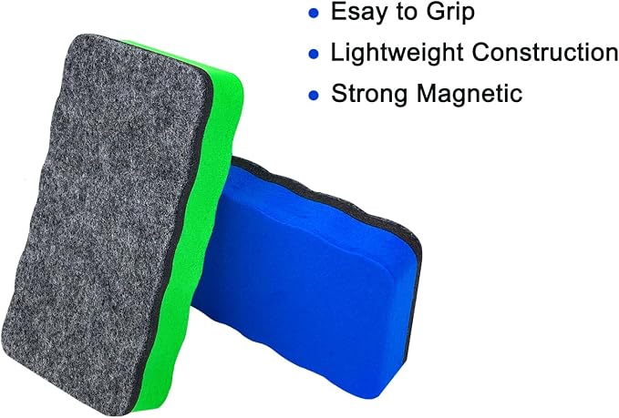 8 Pack Dry Erase Erasers, Magnetic Whiteboard Eraser, 4 Colors White Board - Image 4