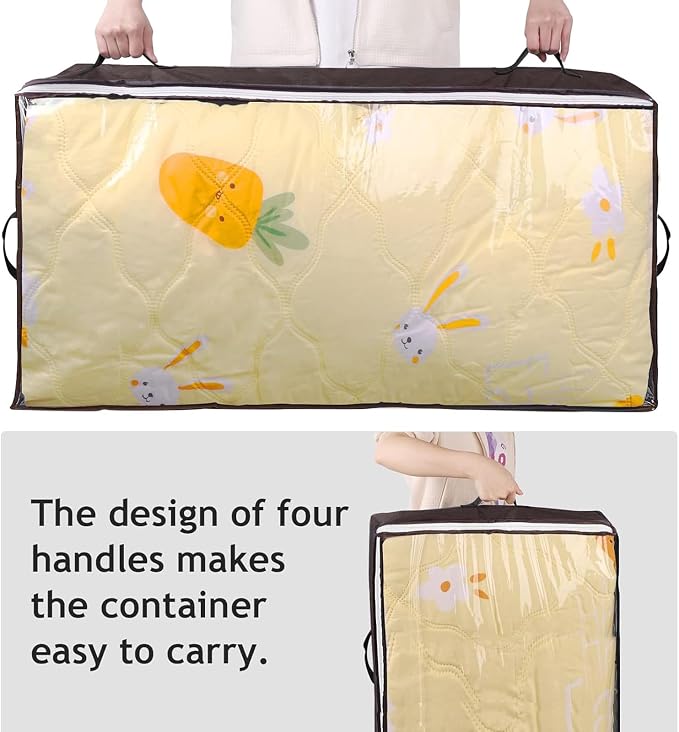 Budding Joy 6 Pack 90L Under bed Storage Containers Organizer Large Capacity - Image 3