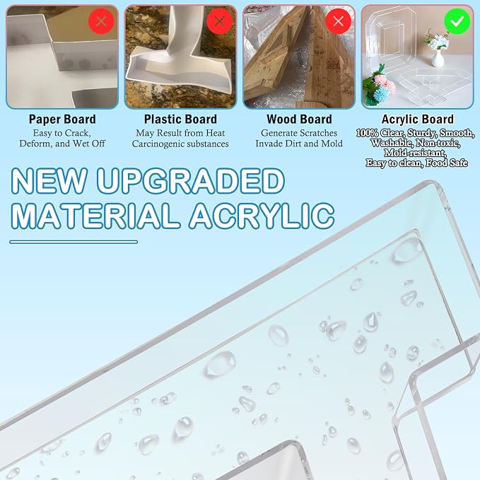 10" O or 0 Clear Acrylic Letter Charcuterie Board Box, Reusable Fillable - Image 5