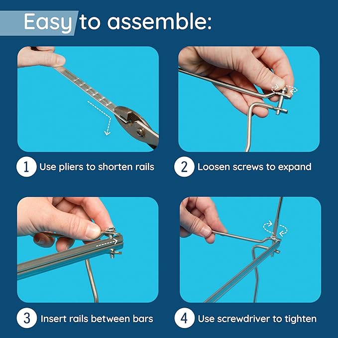Blue Summit Hanging File Bars For File Cabinet, Letter Size, Metal Files Holder - Image 5