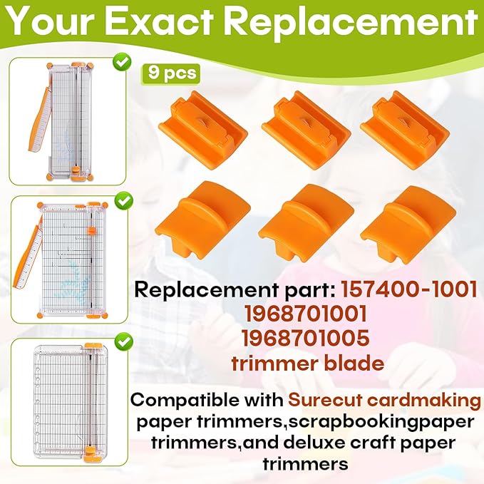 9-Pack 157400-1001 Titanium TripleTrack Blades Replacement - Image 3
