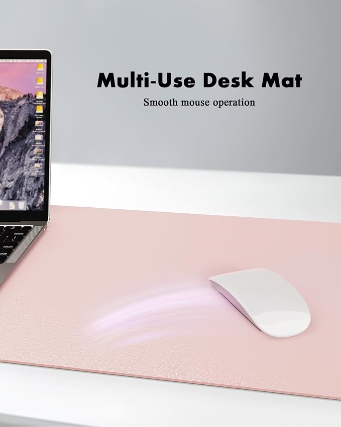 YSAGi Double-Sided Desk Pad, 35.4"x17"Leather Desk Mat, Eco Cork Desk Pad - Image 6