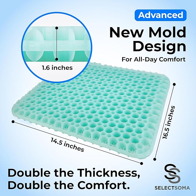 SelectSoma Mint Green Gel Seat Cushion - Image 3