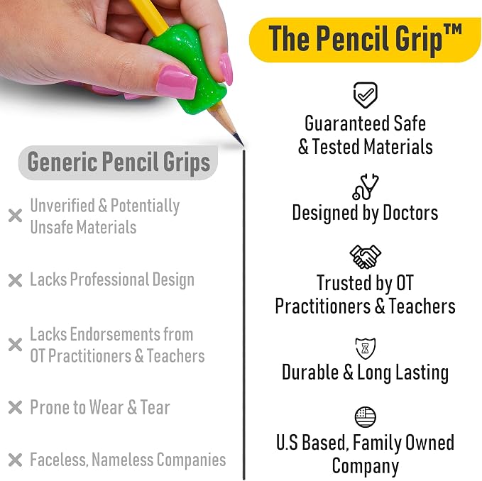 The Pencil Grip Glitter Pencil Grippers 6 Pcs, Pencil Grips - Image 2