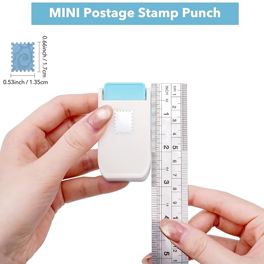 3Pcs Stamp Punch, Rectangle Postage Stamp Shape Punch, 1.5X1.25inch, 0.66X0.53 - Image 4
