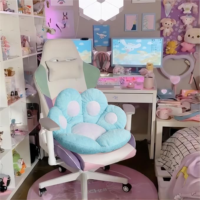 Ditucu Cat Paw Cushion Kawaii Chair Cushions 27.5 x 23.6 inch Cute Stuff Seat - Image 6