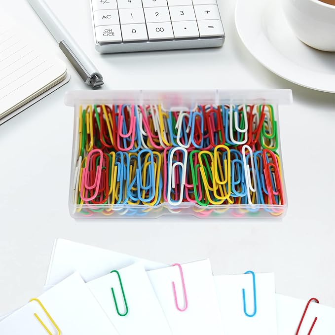 AnutriON Paper Clips, 180 Pack Medium Size Paperclips 1.3 Inch Assorted Colored - Image 4