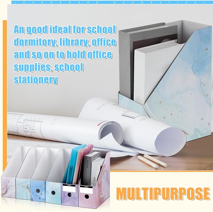PerKoop 12 Pcs Decorative Magazine File Holders Floral Foldable File Folders - Image 7