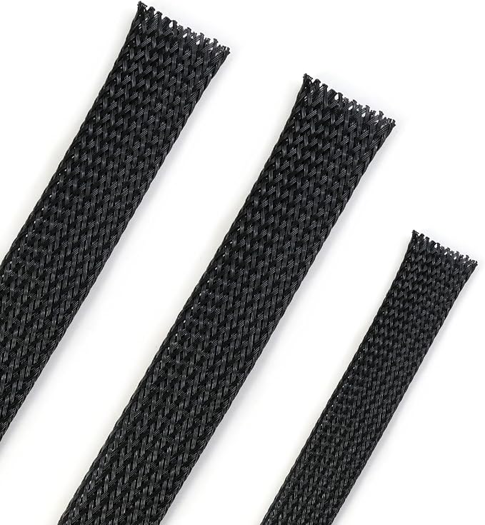 25ft PET Expandable Braided Cable Sleeve 13/16inch Pet Braided Cable Sleeve by PursuingaBetterLife