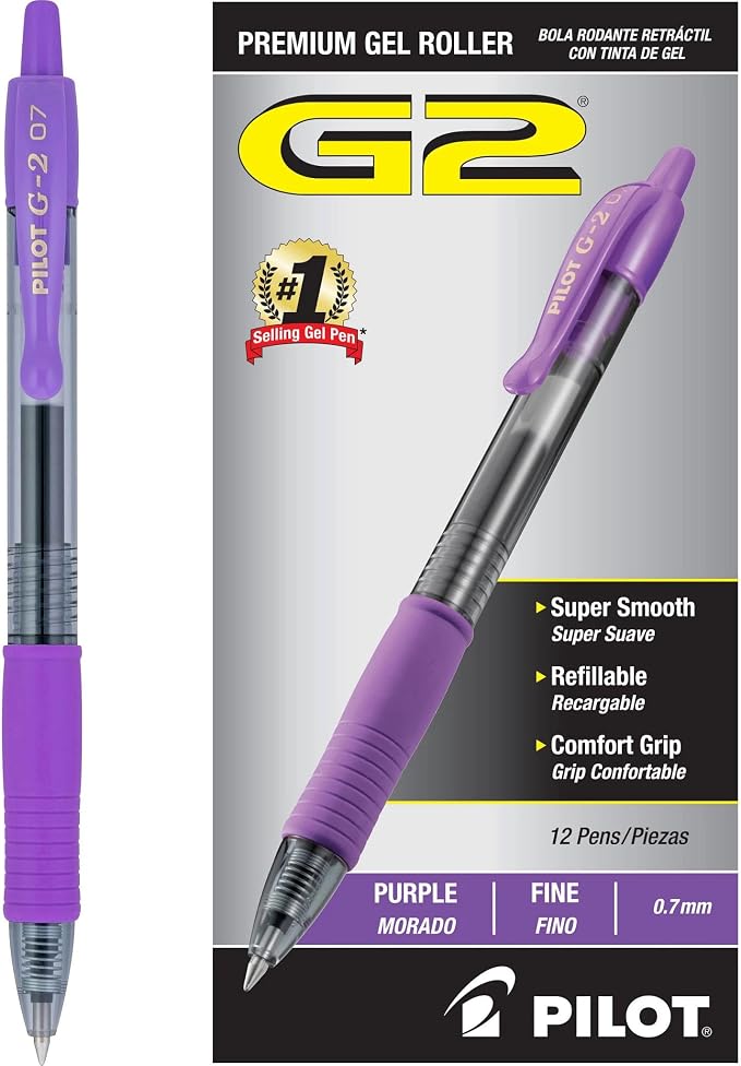Pilot G2 Premium Gel Roller Pens, Fine Point 0.7 mm, Journaling, and Office by PilotCorporationofAmerica