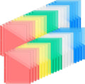 Maitys 100 Pack Binder Pockets 3 Hole Punch Clear Plastic Document Folders by Maitys