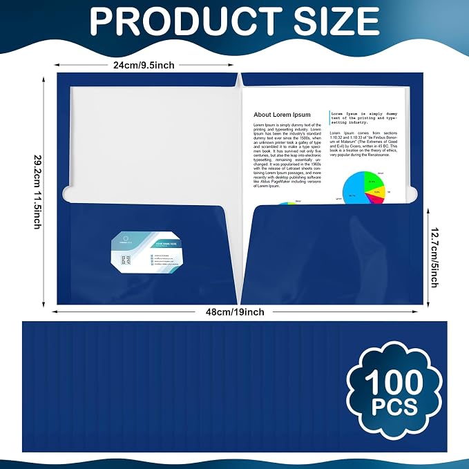 Yeaqee 100 Pack Folders Bulk - Image 2