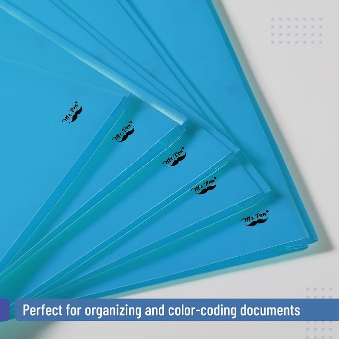 Mr. Pen- Plastic Folders with Pockets and Prongs, 24 Pack, Letter Size | Blue - Image 6