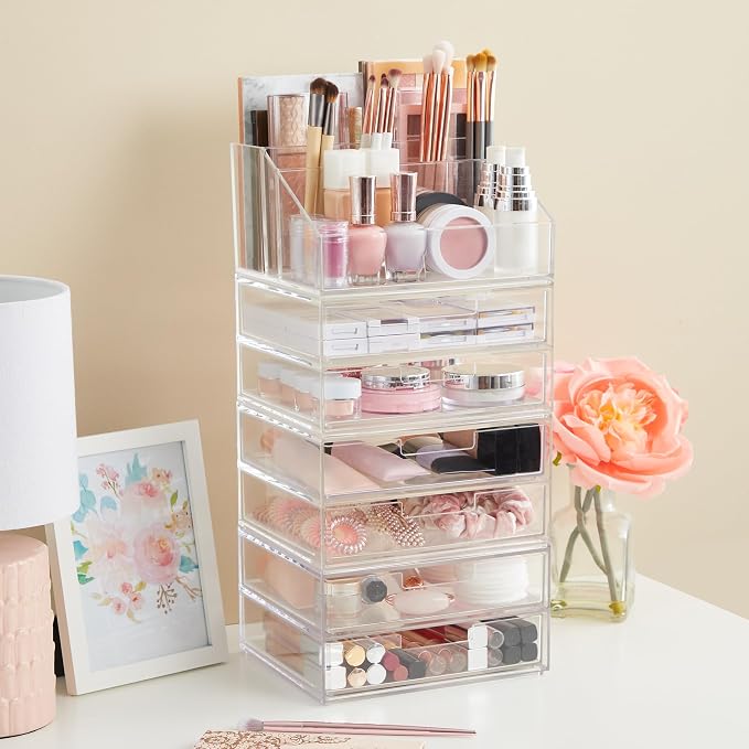 STORi Stackable Desk Drawer Organizer, 4 Wide Drawers - Image 7