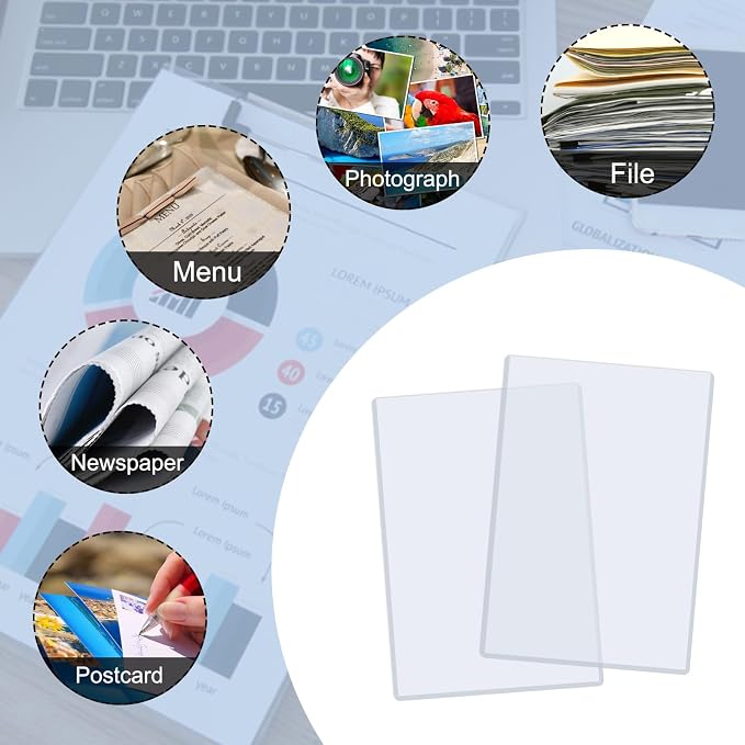 Rainmae 6 Pack 8.5" x 14" Rigid Print Protectors, Paper Sleeves Photo Plastic - Image 3