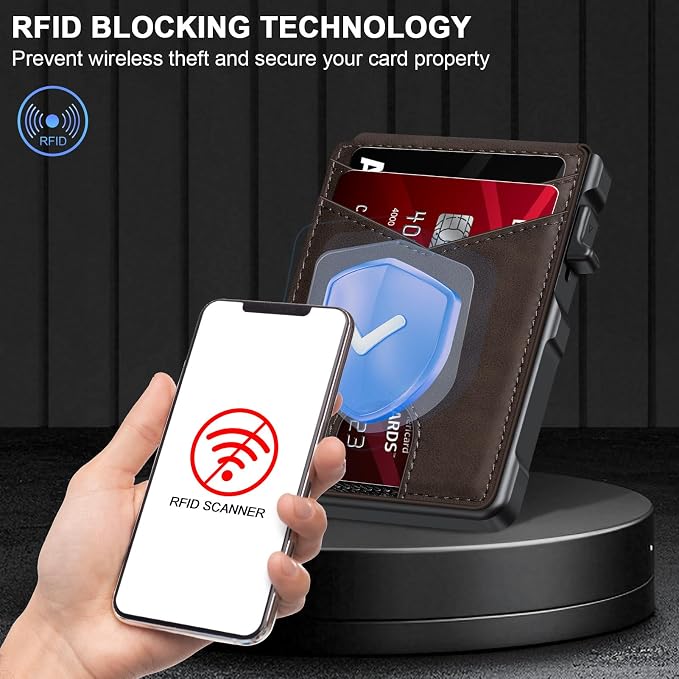 Airtag Wallet for Men, Mens Smart Wallet for Air Tag RFID Blocking, Minimalist - Image 3
