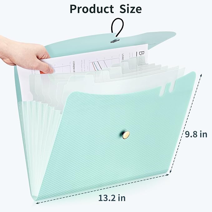 JARLINK 7 Pockets Expanding File Folder, A4 Accordion File Folders - Image 2