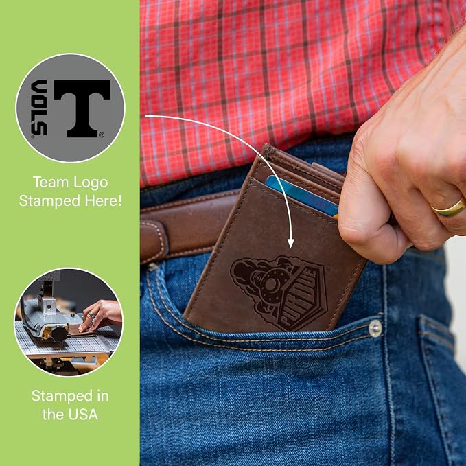 Team Sports America NCAA University of Tennessee Front Pocket Slim Wallet - Image 7