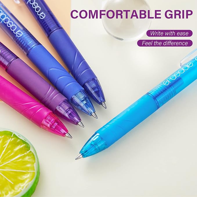 ParKoo 20 Colors Retractable Erasable Gel Pens Clicker, Fine Point 0.7 mm - Image 7