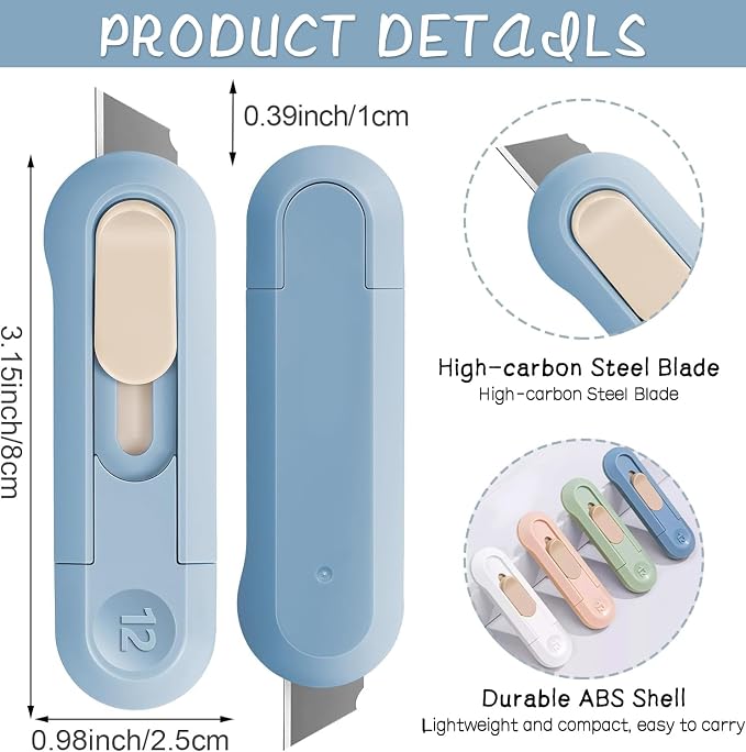 4 PSC Box Cutter, Retractable Box Opener, Package Opener, Easy Slide - Image 2