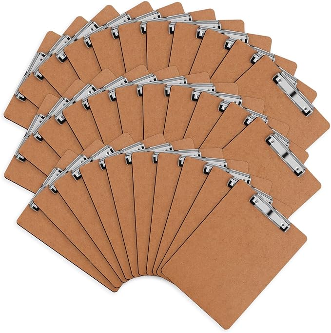 Clipboards, HERKKA 32 Pack Hardboard Office Clipboards Low Profile Clip by HERKKA