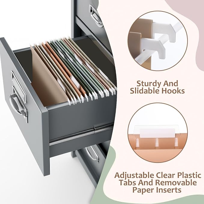 gisgfim 8pack Poly Plastic Hanging File Folders Letter Size 11.8 x 8.85 Inches - Image 3
