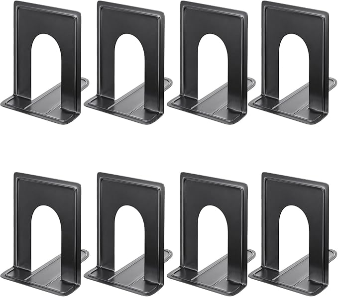 MaxGear 8.5 in Extra Large Heavy Duty Book Ends, Classic Book Stopper by MaxGear