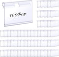 Tatuo 100 Pcs Reusable Plastic Wire Shelf Label Holders, Price Card Sign by Tatuo