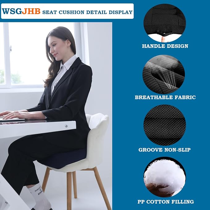 WSGJHB Seat Cushions for Office Chairs, Chair Cushion for Long Sitting | Office - Image 6