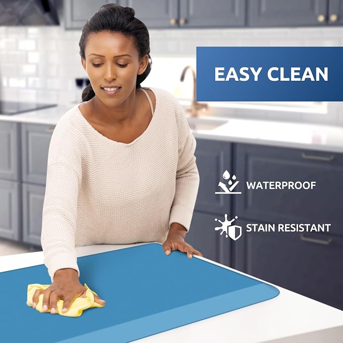 KitchenClouds Kitchen Mat Cushioned Anti Fatigue Kitchen Rug 0.75inch Water - Image 3