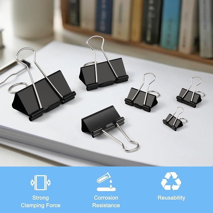 228 PCS Binder Clips Assorted Sizes, Extra Large Medium Small Mini and Micro - Image 4