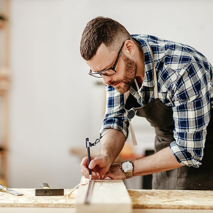Likesing 4 Black Retractable Pen Holder, 27.5" Reel Elastic Pen Leash - Image 5