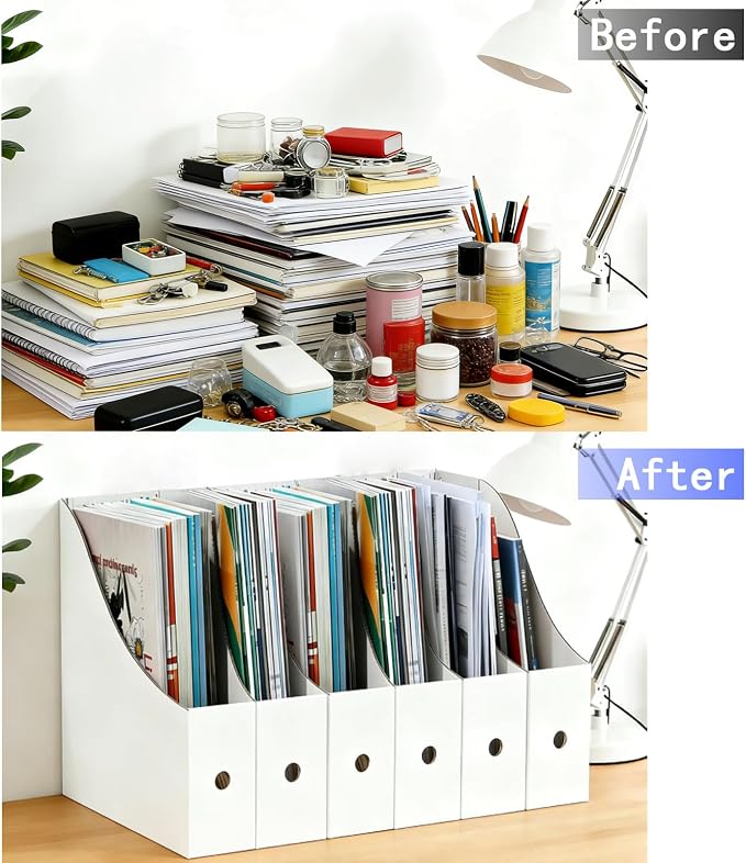 Limitliho 6 Pack Cardboard Magazine Holder - Image 5