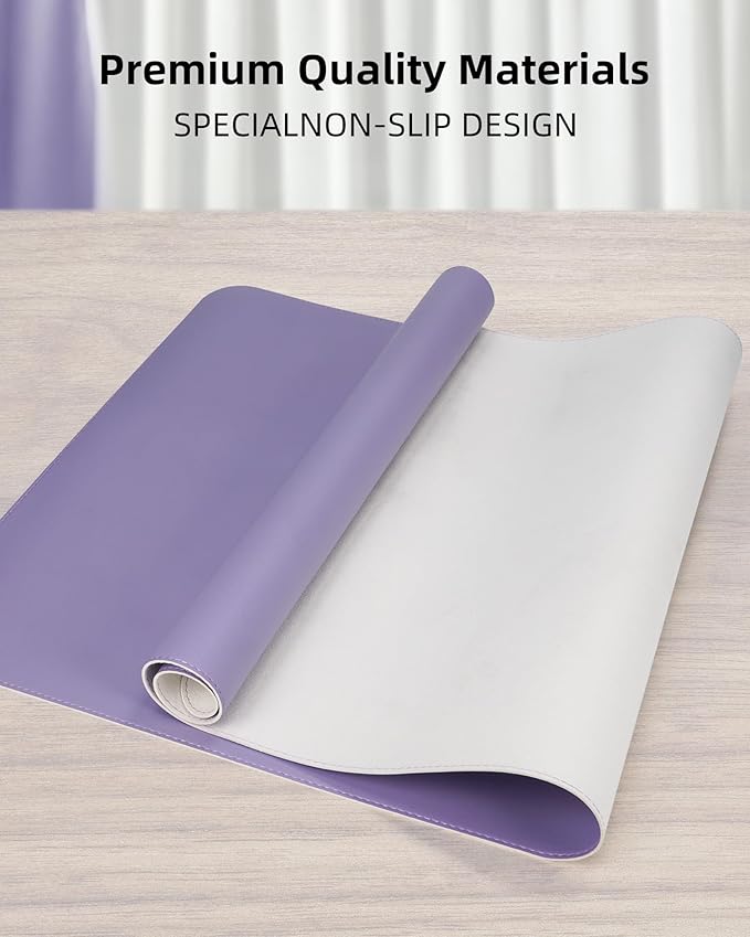 Leather Desk Pad Protector, Desk Mat, Large Mouse Pad, Non-Slip Desk Pad - Image 2