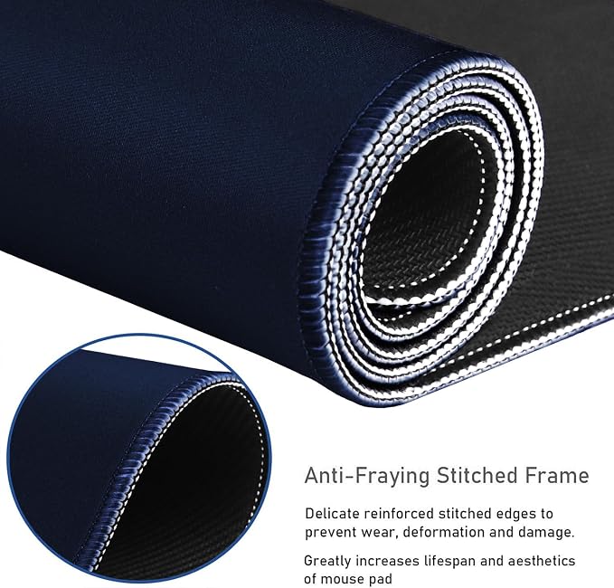 Large Gaming Mouse Pad with Stitched Edges, 47.3 X 23.6 in Desk Pad Durable - Image 2