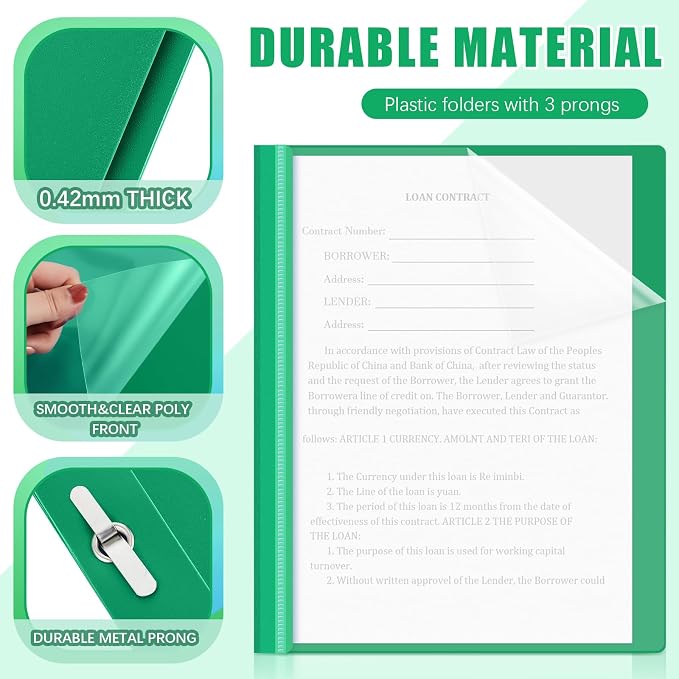 Teling 72 Pack Clear Front Report Covers Bulk Business Report Covers Plastic - Image 3