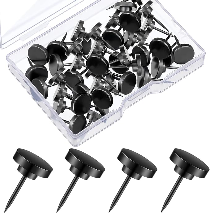 30 Pieces Push Pins, Metal Thumb Tacks by Shimeyao