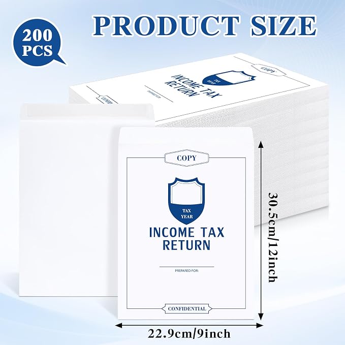chiazllta 200Pcs Income Tax Return Envelope - Image 2