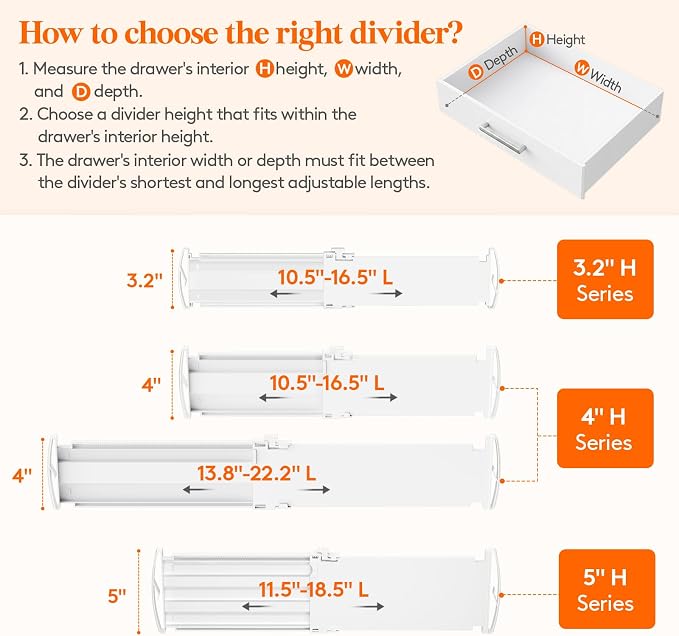 Lifewit 14 Pack Drawer Dividers - Image 3