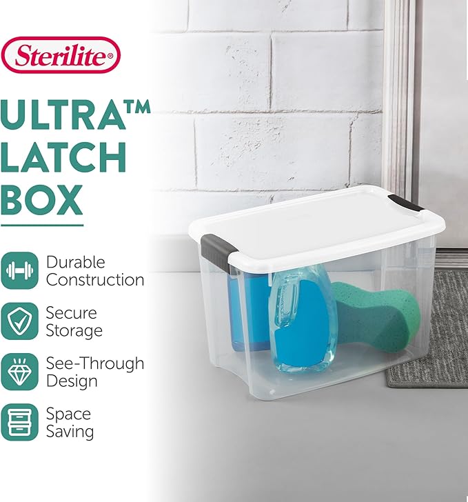 Sterilite 12-Pack 30 Quart Ultra Latch Box, and Closet - Image 2