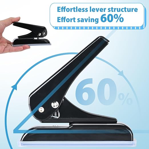 Single Hole Punch, 30 Sheet Capacity, Heavy Duty Paper Hole Puncher, 1/4" Hole - Image 3