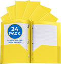 24 Pack Yellow Plastic Folders by EPI