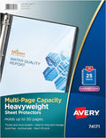 Avery Clear High-Capacity Sheet Protectors, Hold 50 Sheets, Heavyweight by Avery
